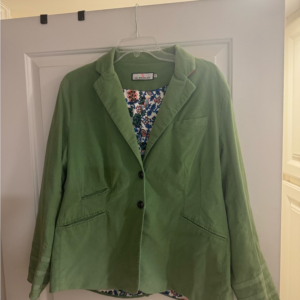 CK Bradley Green Corduroy Blazer, Size XL